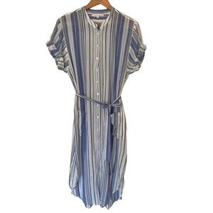 Xirena Alexa Striped Button Down Shirt Dress, Size X-Small